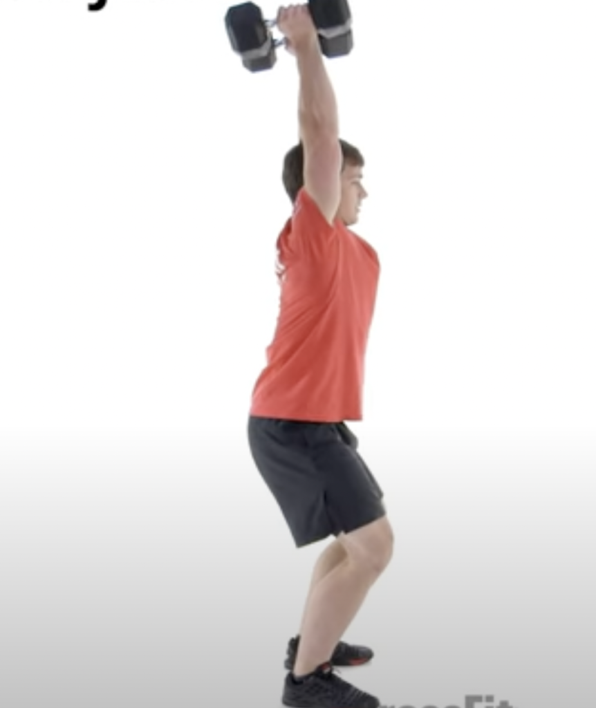Dumbbell Clean and Push Jerk Exercise