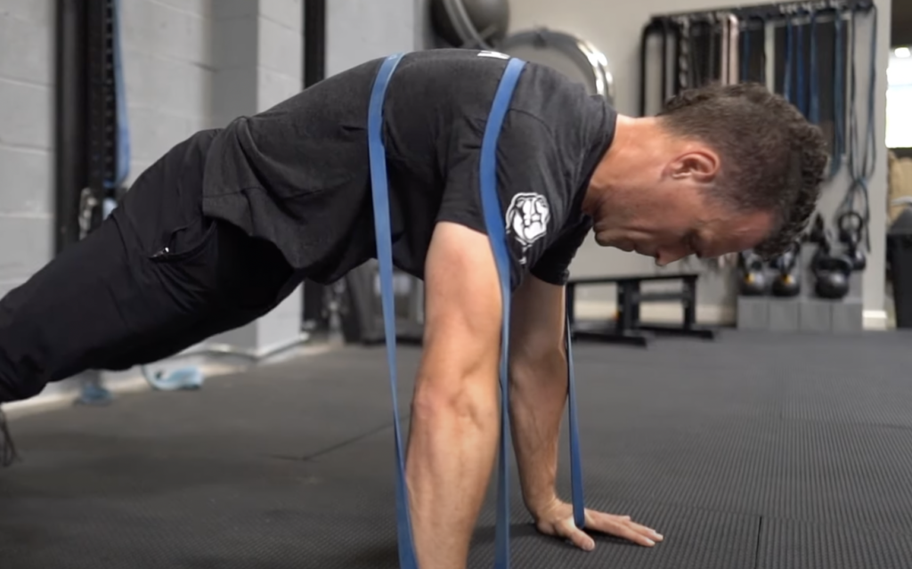 Resistance Band Push-Up Exercise: Stronger Upper Body