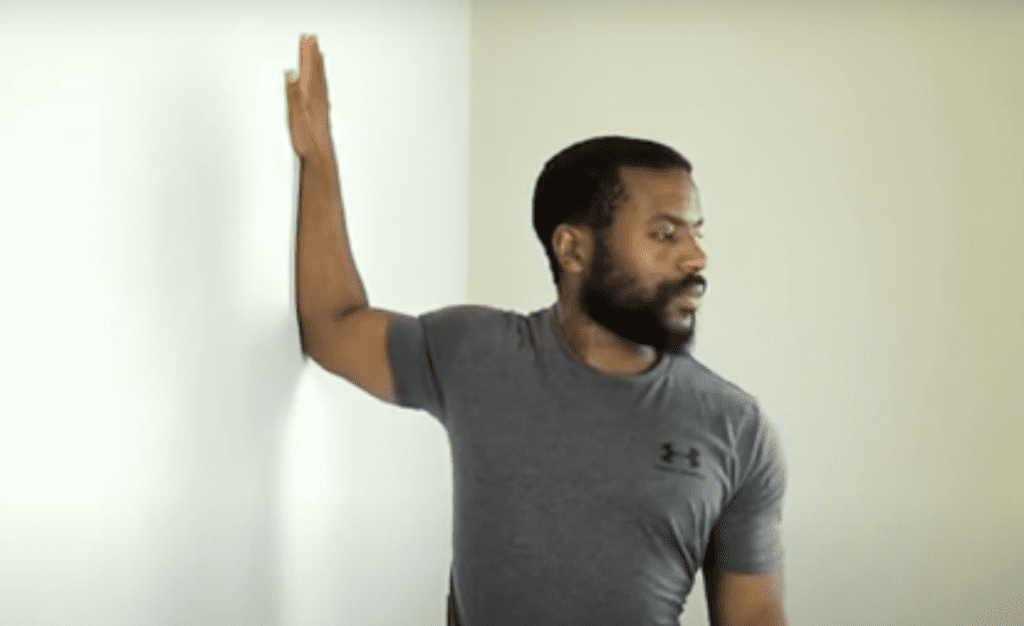 The Bent-Arm Wall Stretch Exercise