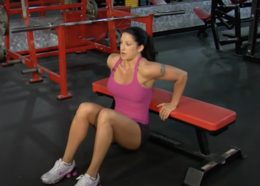 Tricep Bench Dip Exercise