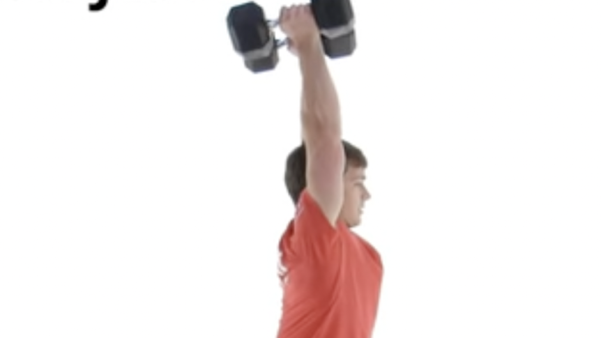 Dumbbell Clean and Push Jerk Exercise